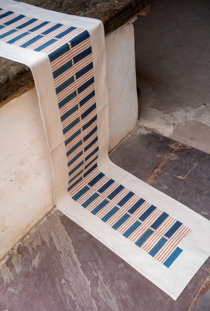 Harmonia Blues Table Runner