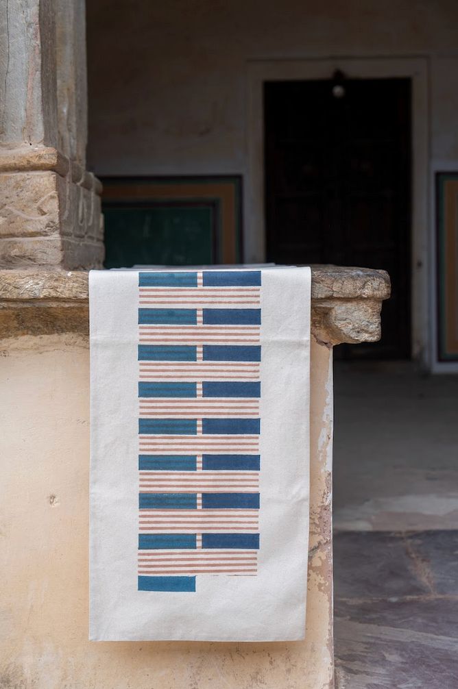 Harmonia Blues Table Runner